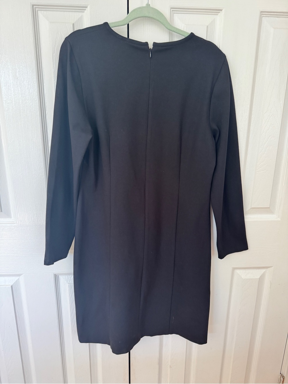 NWT J.Crew Black Dress Size 14 Long Sleeve Shift A-Line Career Business Casual - Picture 4 of 10